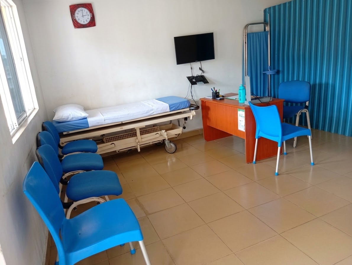 Spacious consultation and examination room at St. Mathias Health Services